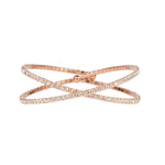 Bracelet - Crystal - X Inlay in rose gold - Beksan Designs