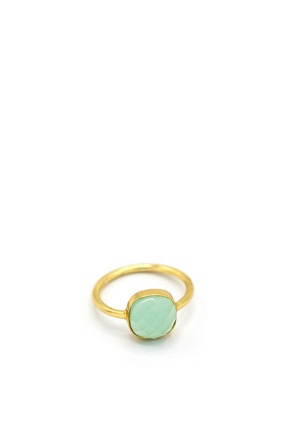 Chalcedony Gold Vermeil Ring