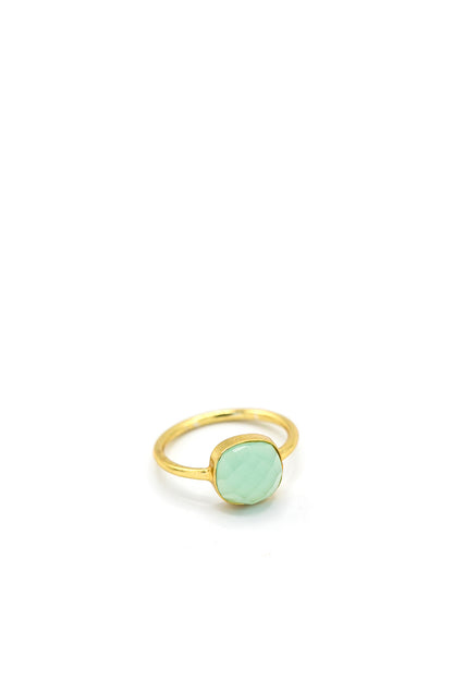 Chalcedony Gold Vermeil Ring