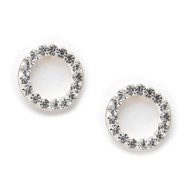 Circle Crystal Stud Earrings
