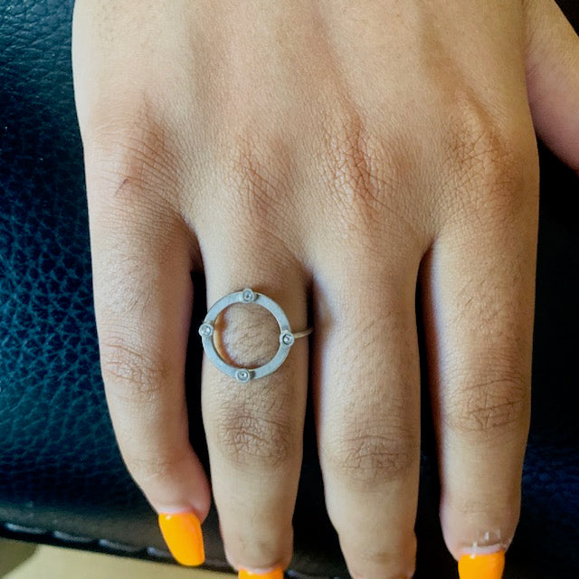 Crystal Circle Ring