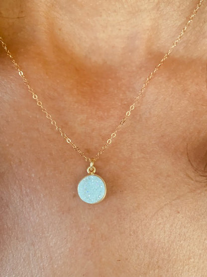 Druzy Pendant Necklace