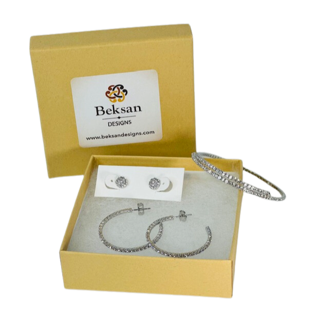 Swarovski Sterling Silver Crystal Jewelry Bundle