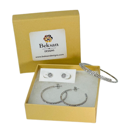 Swarovski Sterling Silver Crystal Jewelry Bundle