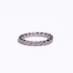 Crystal Round Stack Ring (Silver)