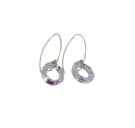 Crystal Circle Drop Earrings
