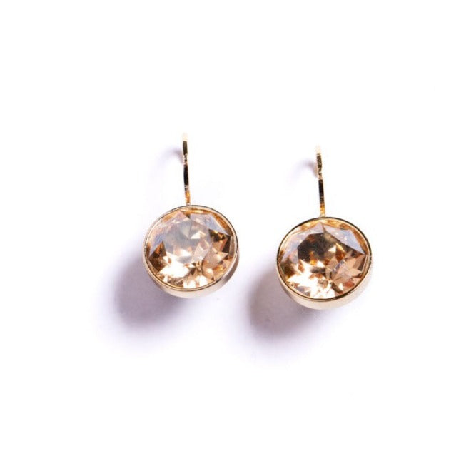 Citrine Crystal Gold Vermeil Earrings