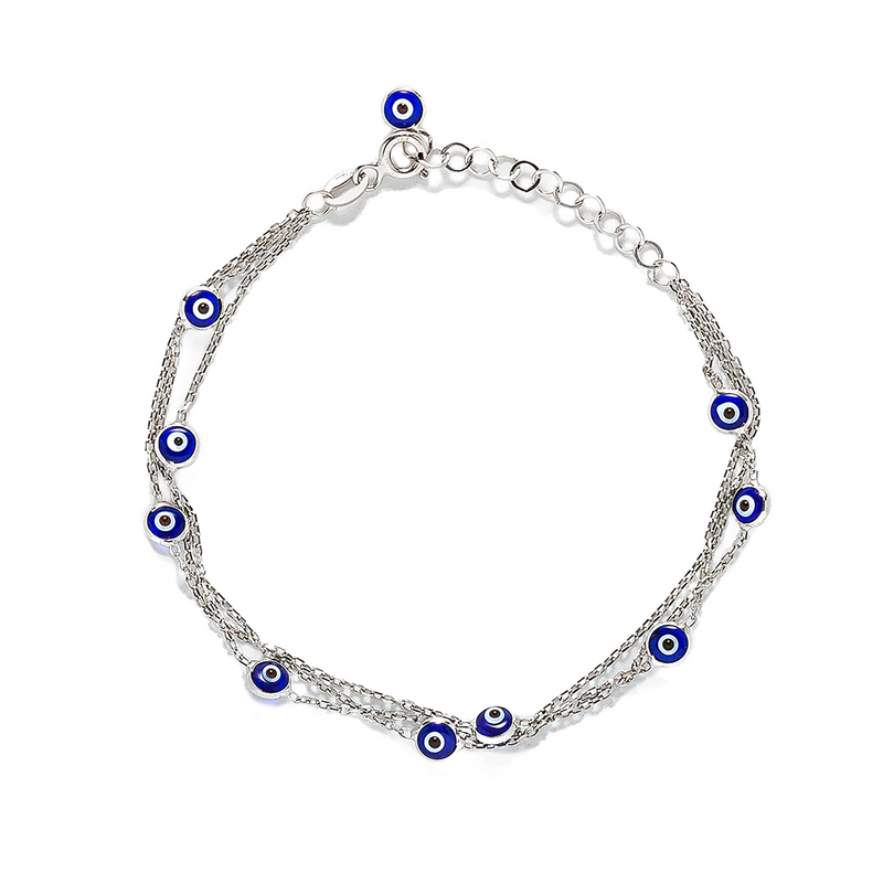 Evil eye bracelet in 2025 silver