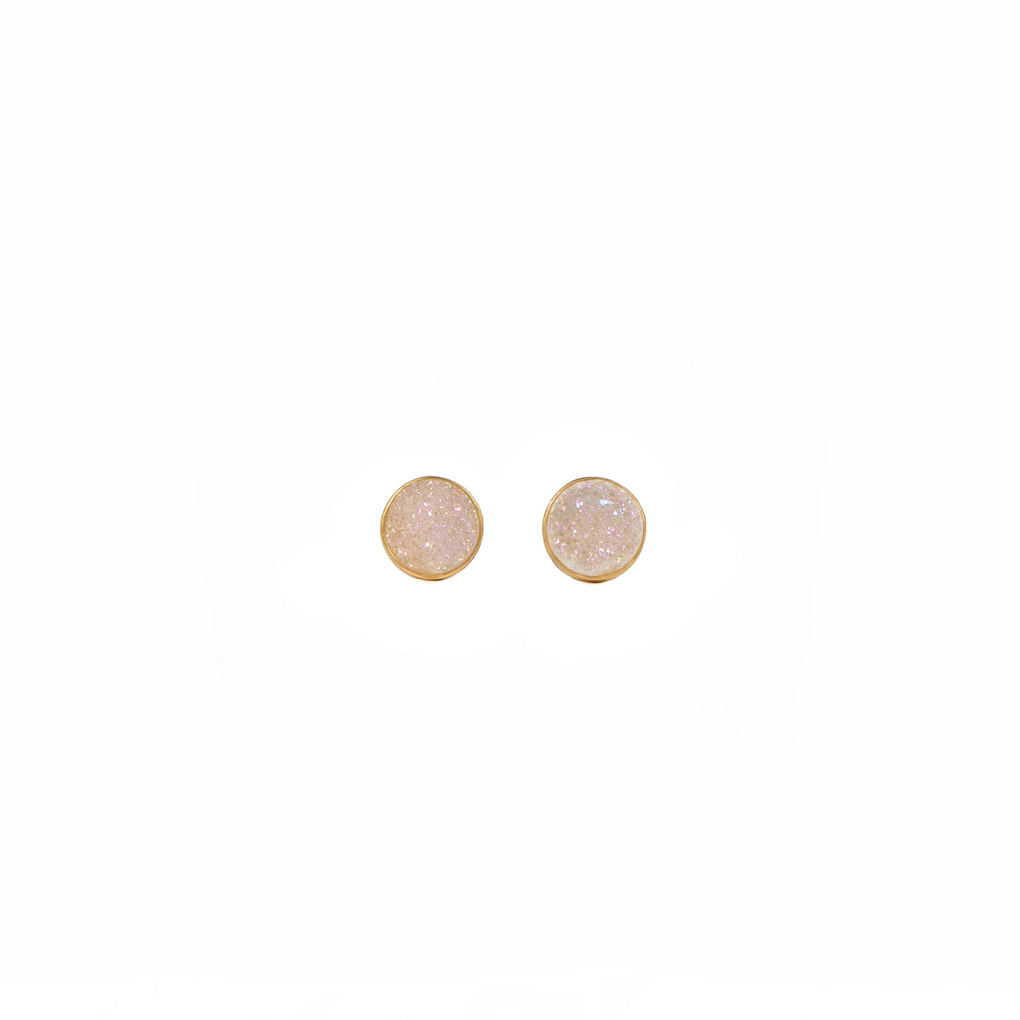 Druzy Quartz Stud Earrings