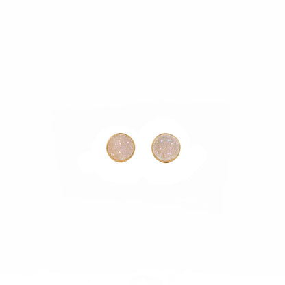 Druzy Quartz Stud Earrings