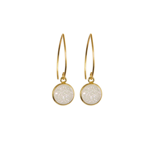 Earrings - Antika - 1/2 Hoop/Dangle Gold - Beksan Designs