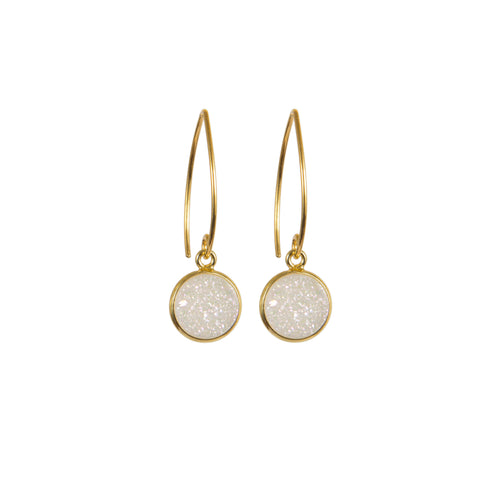Earrings - Antika - 1/2 Hoop/Dangle Gold - Beksan Designs
