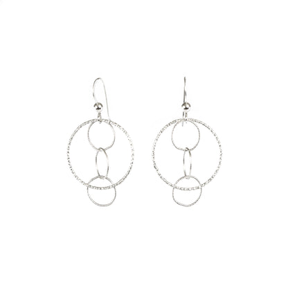 Silver Interlocking Dangle Earrings