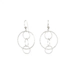 Silver Interlocking Dangle Earrings