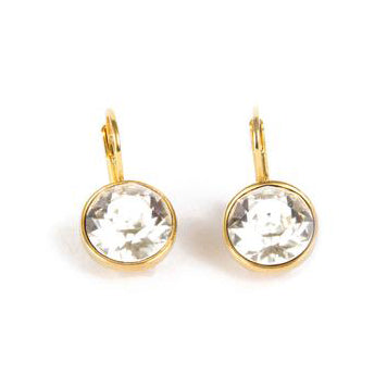 Earrings - Crystal - Set in Gold Vermeil - Beksan Designs