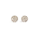 Earrings - Crystal Antika - Stud Silver Crystal Round - Beksan Designs
