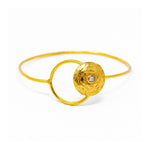 Crystal Circle Hook and Eye Bracelet