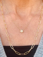 Crystal Pave Pendant Gold Vermeil Necklace