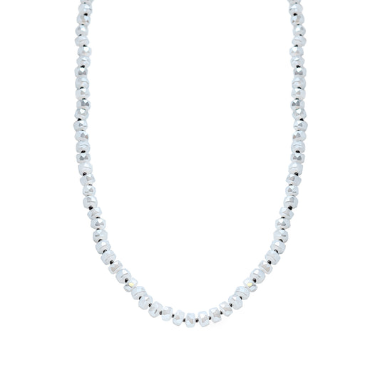 Gray Crystal Bead "36 Long Necklace