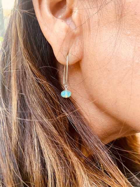 Iridescent Crystal Drop Earrings