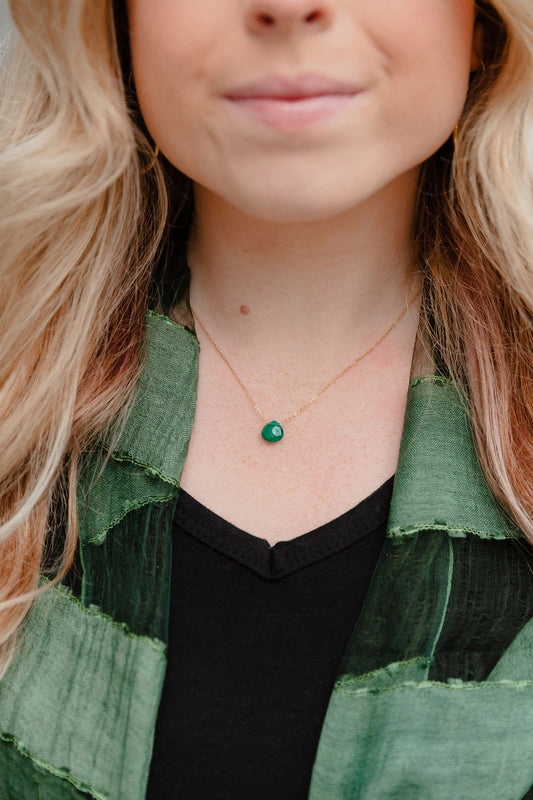Emerald Pendant Necklace