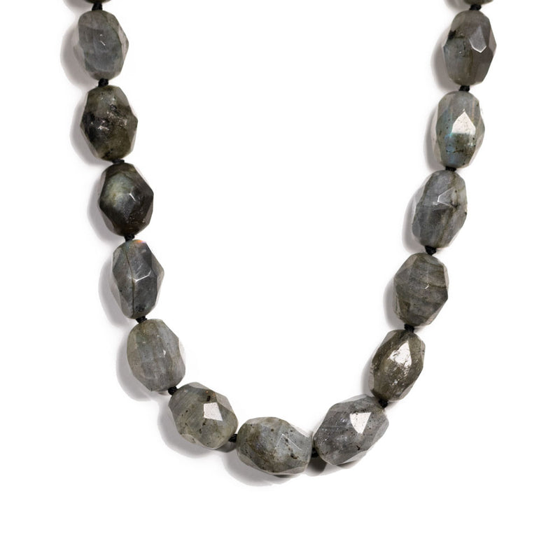 Labradorite Stone Necklace 18" Long