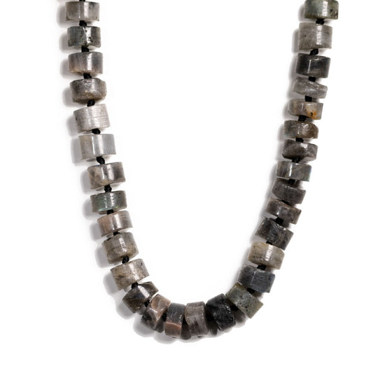 Labradorite Bead Necklace 18" Long