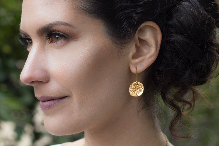 Tree of Life Earrings Gold