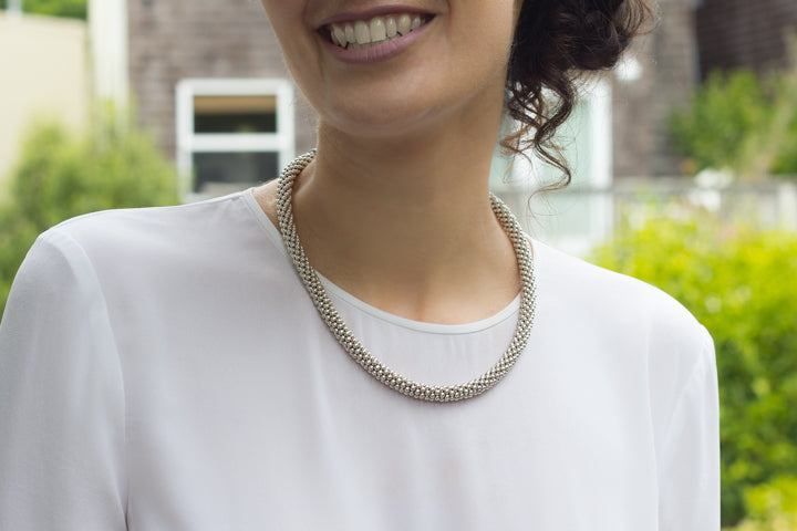 Zinc/Silver Rope Necklace