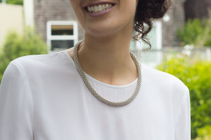 Zinc/Silver Rope Necklace