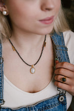 Moonstone and Hematite Necklace