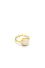 Real Moonstone Ring (Gold Vermeil or Silver)