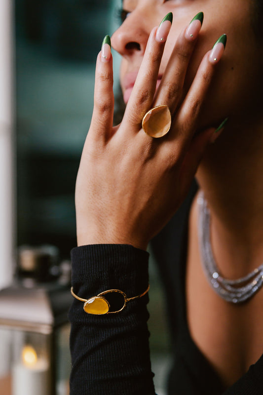 Citrine Hook and Eye Bracelet
