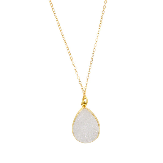 Druzy Teardrop Necklace