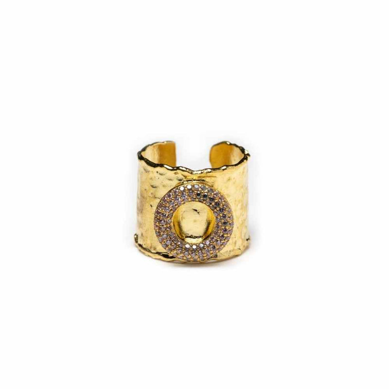 Pink Crystals Wreath Ring