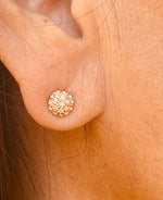 Crystal Stud Earrings Rose Gold