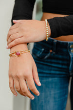 Gold Fill Bead Bracelet Medium/Large Beads