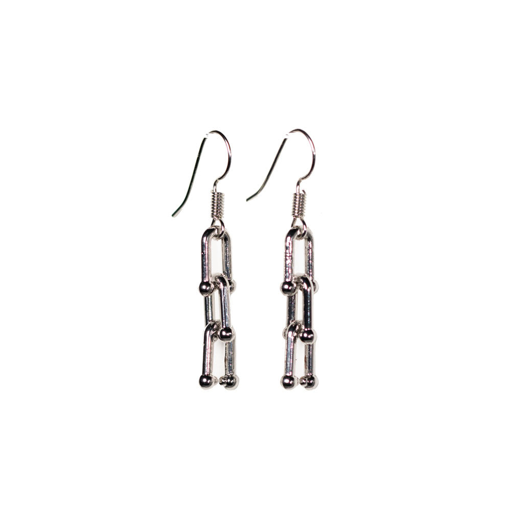 3 Link Chain Dangle Earrings