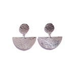 Earrings - Antika - Geo Silver Half Moon Post Stud