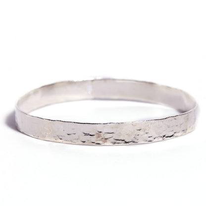 Hammered Silver Bangle