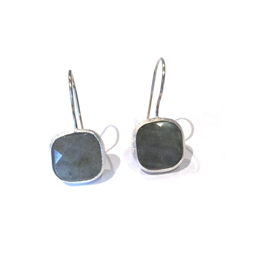 Labradorite Earrings Sterling Silver