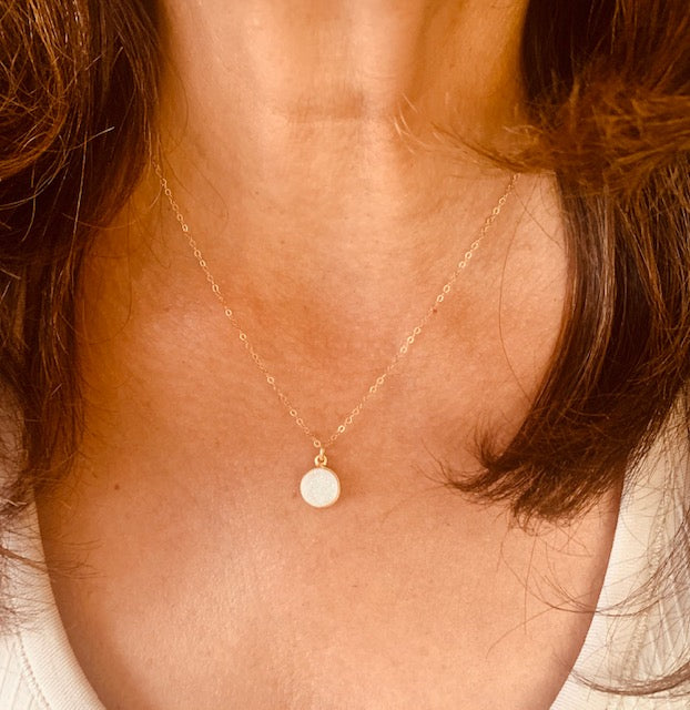 Druzy Pendant Necklace