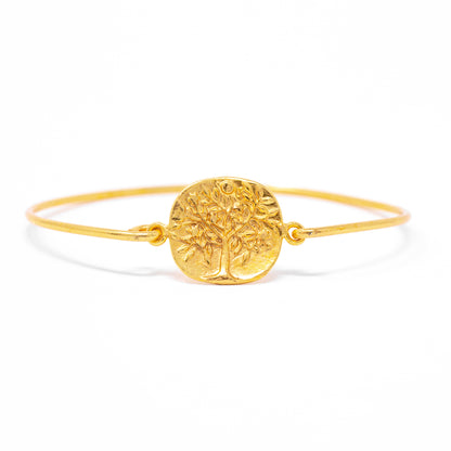 Tree of Life Bracelet Gold Hook & Eye Closure
