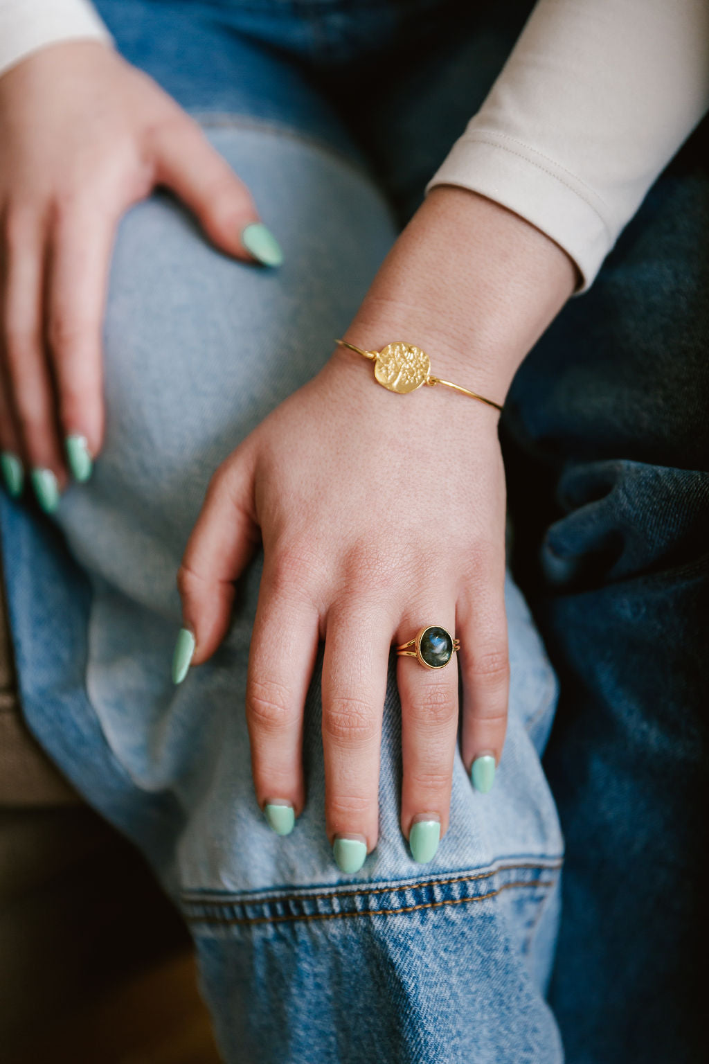 Labradorite Adjustable Ring
