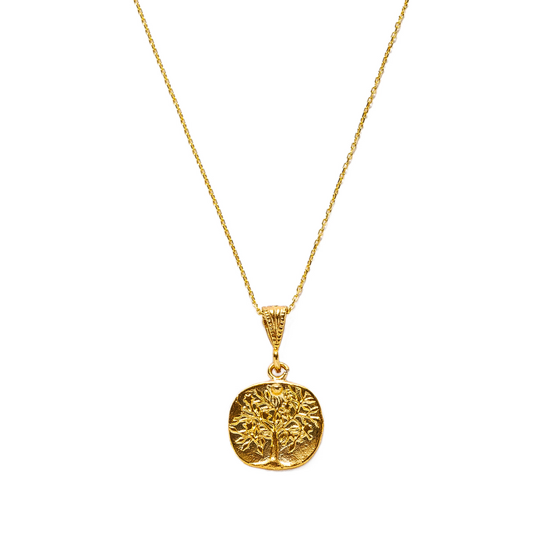 Tree of Life Necklace 24k Gold Vermeil