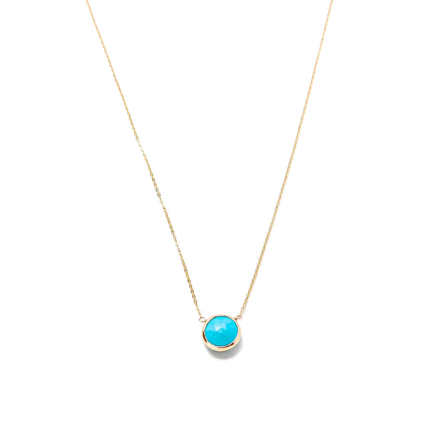 Turquoise Round Pendant Necklace