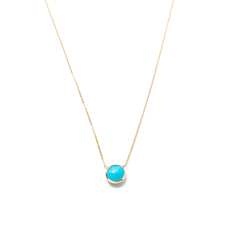 Turquoise Round Pendant Necklace