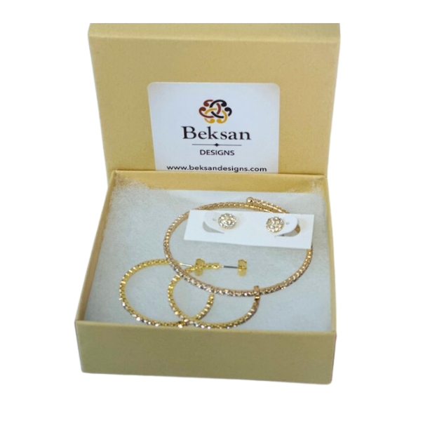 Swarovski 24k Gold Vermeil Crystal Jewelry Bundle