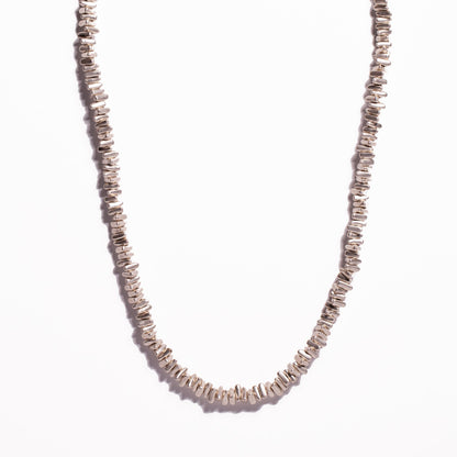 Zinc/Silver Triangle Bead 36" Long Necklace