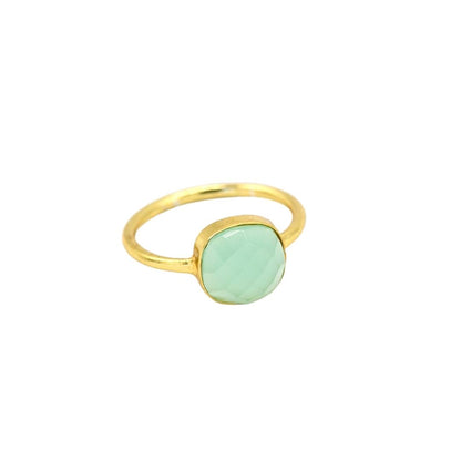 Chalcedony Gold Vermeil Ring